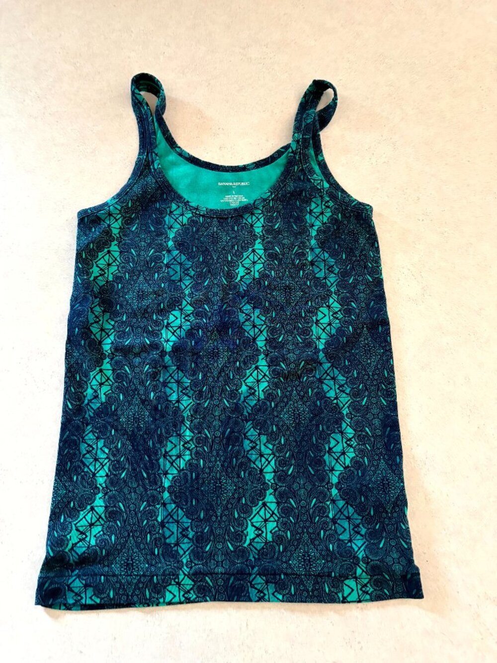 Banana Republic Women's Tank Top Size Large green and Blue